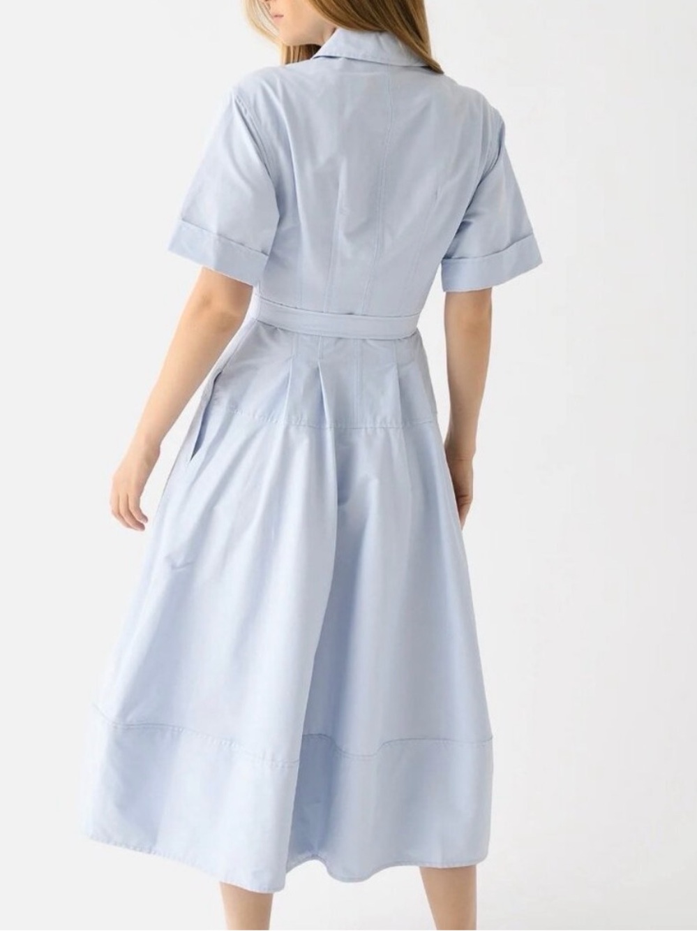Jonathan Simkhai Light Blue Shirt Midi Dress - Picture 3 of 9